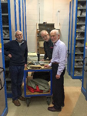 Rick Landon (r) with Brian Kerr and Ian Baillie in the archive