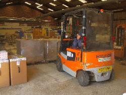 USDA-NRCS materials weigh in at 2.5 tonnes - a forklift is needed!