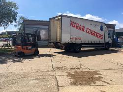 USDA-NRCS materials being lifted into the van