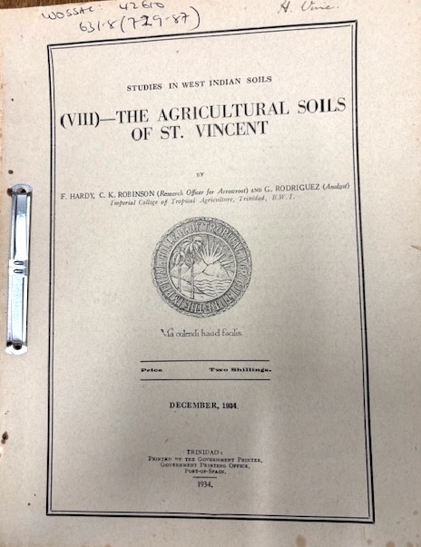 Agricultural Soils of St Vincent Agricultural Soils of St Vincent