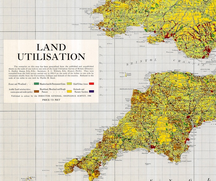 Dudley Stamp Land Utilisation map, item 989 and 990